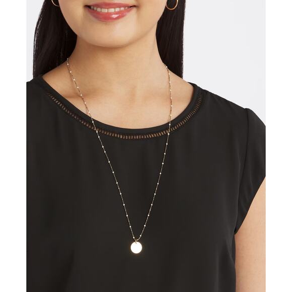 Les Serein Tara Lattice Trim‎ Blouse – Black, XL, StitchFix, NWT - Picture 3 of 7